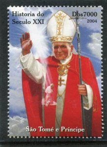 Sao Tome & Principe 2004 POPE JOHN PAUL II 1 value Perforated Mint (NH)