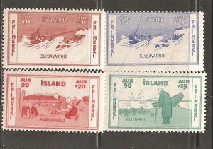 Iceland  SC B1-4  Mint  Hinged