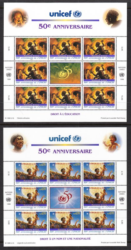 UN Geneva 294-295 UNICEF Sheets MNH VF