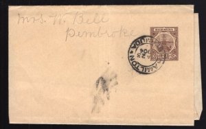 Bermuda 1903 Dock Newspaper Wrapper 1/4d Used 1904 Cancel