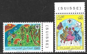 ALGERIA 1979 IYC Year of the Child Set Sc 631-632 MNH