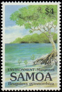 Samoa #952-955, Complete Set(4), 1998, Trees, Never Hinged