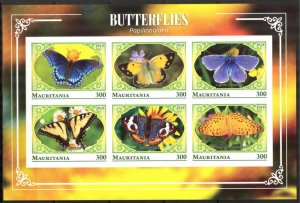 Mauritania 2018 Butterflies I Sheet Imperf. MNH Cinderella