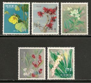 Ryukyu Islands SC# 98 99 100 101 102 Mint set OG NH CV$3 NH