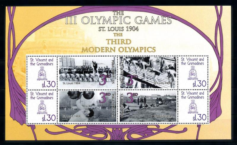 [93037] St. Vincent & Gren. 2009 Olympic Games St. Louis Swimming Sheet MNH