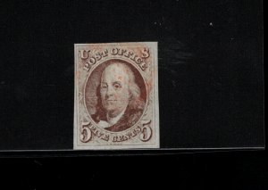 USA #1 Very Fine Used With Red Cancel **With Certificate**