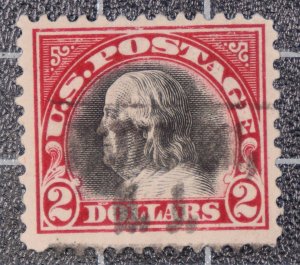 Scott 547 - $2.00 Franklin - Used - Nice Stamp - SCV $40.00