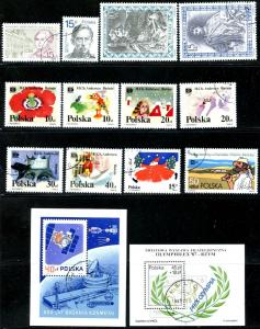 POLAND Sc#2782-2840, B145-6 (55 stamps + 3 SS) 1987 Year Set Complete Used