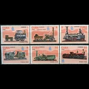 CUBA 1986 - Scott# 2863-8 Locomotives Set of 6 NH