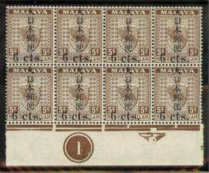 Malaya Negri Sembilan N30 Mint F NH block of 6