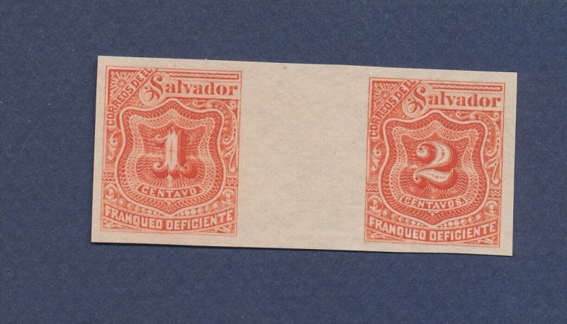 SALVADOR - Scott J17-J18 - MNH - imperforate gutter pair --c