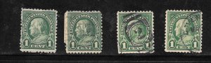 #552 Used 4 Stamps 10 Cent Lot (my7) Collection / Lot
