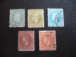Stamps - Romania - Scott# 60-62,64,65 - Used Part Set of 5 Stamps