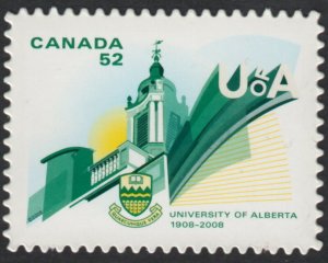 DIE CUT = UNIVERSITY of ALBERTA = Booklet stamp Canada 2008 #2263i MNH