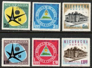 Nicaragua Sc #C404-C409 Mint Hinged