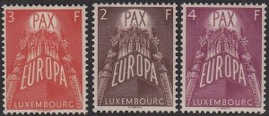 LUXEMBOURG Sc #329-31 CPL MNH - EUROPA 1957