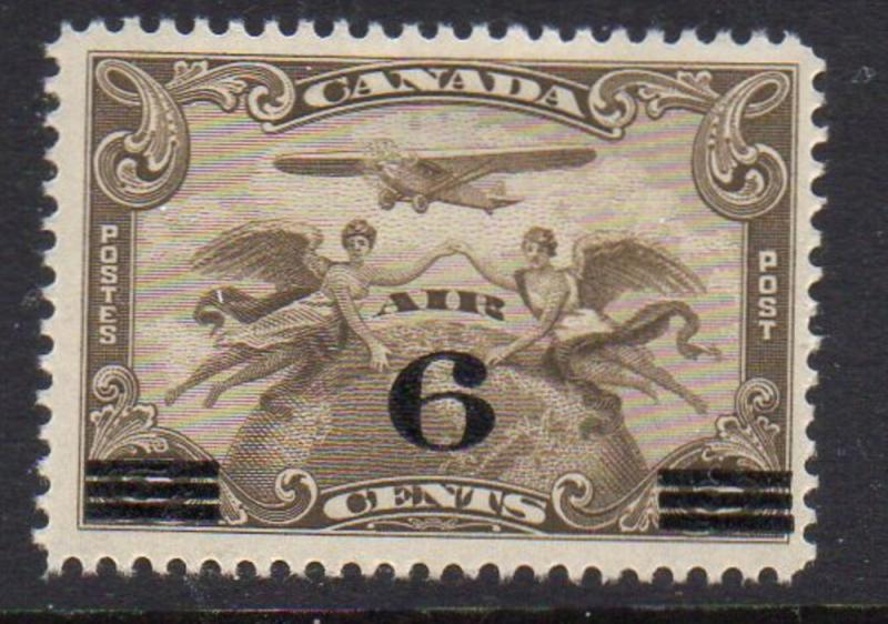 Canada Sc C3 1932 6c ovpt on 5 cent airmail stamp mint / HipStamp