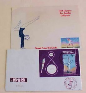 UNITED ARAB EMIRATES NAGALAND SHEETLET REGISTGERED COVER 1969 also CARD