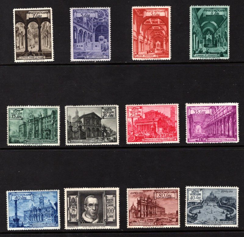 VATICAN CITY  SC# 122-131, E11-E12  FVF/MNH