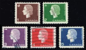 Canada #401-405 Queen Elizabeth II Set of 5; Used (1.25)