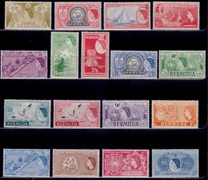 Bermuda 1953-58, QE II Definitives, MLH