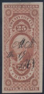 US R43a Revenues VF - XF Used - Large Margins, 1863 Pen Cancel cv $300