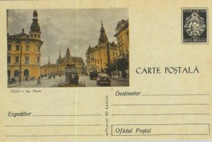 93431  - ROMANIA - Postal History - STATIONERY CARD -  Cars ARCHITECTURE Cluj