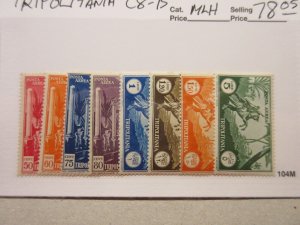 TRIPOLITANIA Scott C8-C15, MLH, Lot16, Cat $78.05