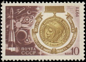 Russia #3840, Complete Set, 1971, Space, Never Hinged