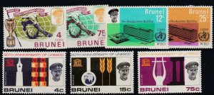 BRUNEI  1963 - 66   S G 140 - 146      3 SET  MH                     