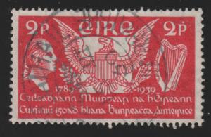 Ireland 103 Washington. US Eagle and Harp 1939