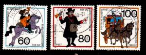 Germany Sc B682-4 1989 Mail Carriers stamp set used