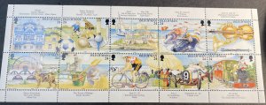 ISLE OF MAN # 586a(577-586)-MINT/NEVER HINGED-COMPLETE SET/BOOKLET PANE OF--1994