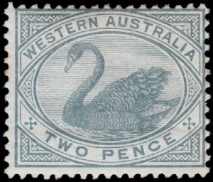 Western Australia Scott 63, Perf. 14 (1890) Mint H F-VF, CV $37.50 M