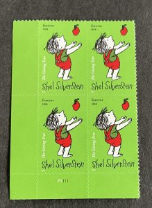 US 2022 Shel Silverstein #5683 plt blk of 4  mint