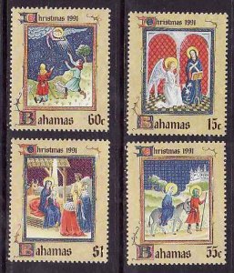 Bahamas-Sc#736-9-Unused NH set-Christmas-Angels-1991-