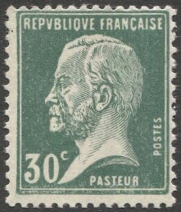 FRANCE 1926 Sc 189 MNH  VF 30c green Pasteur