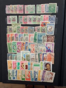 Extensive Collection of +3000 Latin American used Stamps in stockbook variety