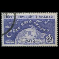 TURKEY 1954 - Scott# 1128 NATO 5th. 20k Used