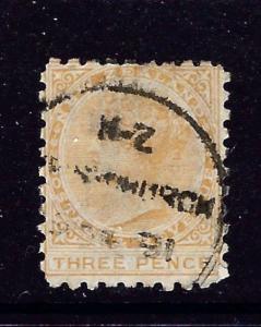 New Zealand 63 Used 1882 issue fading and a few short perfs