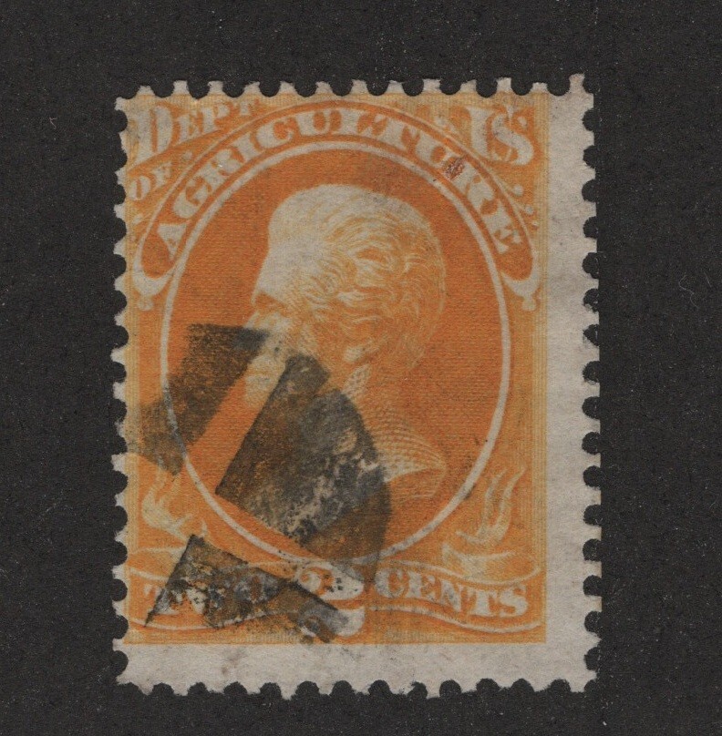 O2 F-VF used neat cancel with nice color cv $ 100 ! see pic ! b2 ...