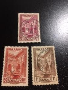 French Morocco sc 137-139 u cancels