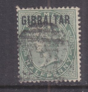 GIBRALTAR, 1886 on Bermuda, 1/2d. Green, used,