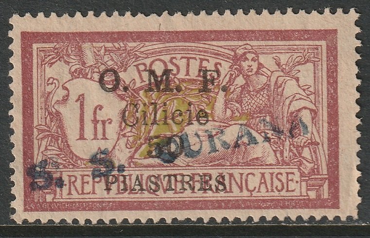 Cilicia 1920 Sc 126 used SS Ourana ship cancel