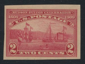 USA 373 - 2 cent Hudson Fulton Imperf - F/VF Mint never hinged