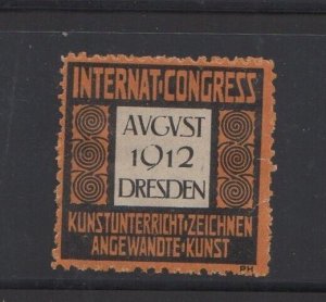 German Advertising Stamp- 1912 Dresden International Art Congress