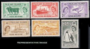 Falkland Islands Scott 122-127 Mint never hinged.