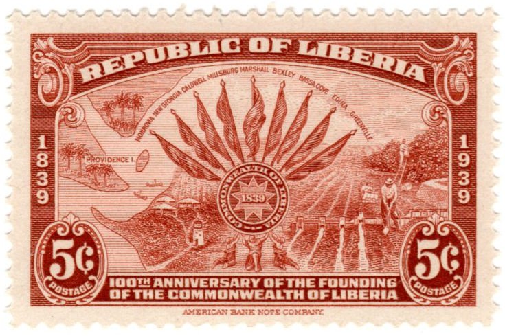 Liberia Scott 277-279 (1940: Liberian Commonwealth 100th Anniversary)