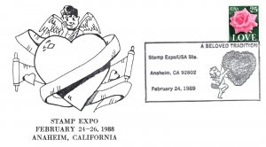 US EVENT SPECIAL PICTORIAL POSTMARK LOVE -A BELOVED TRADITION ANAHEIM CALIFORNIA