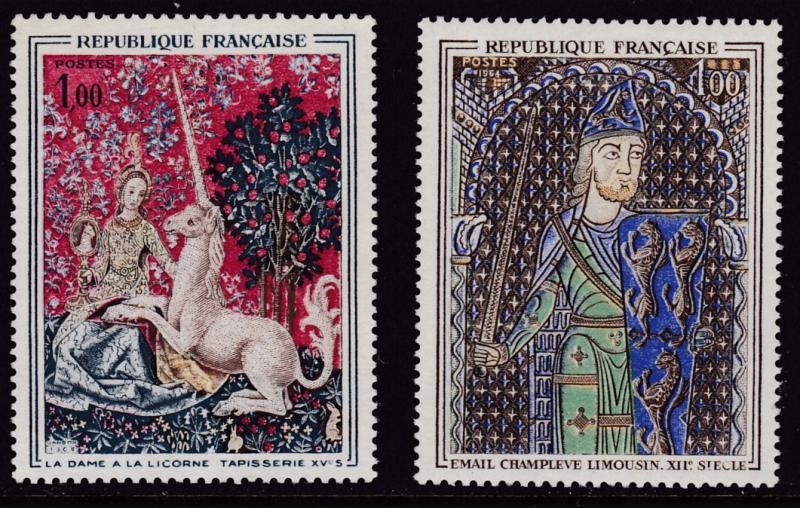 France 1964 ART Paintings Complete (2)  VF/NH(**)